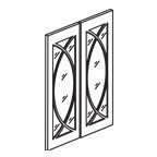 Glass Door Set for 2436 Wall Cabinet - Shaker White SWW2436GD
