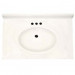 31" Single Bowl Cultured Marble Vanity Top - Solid White, 22" Depth
